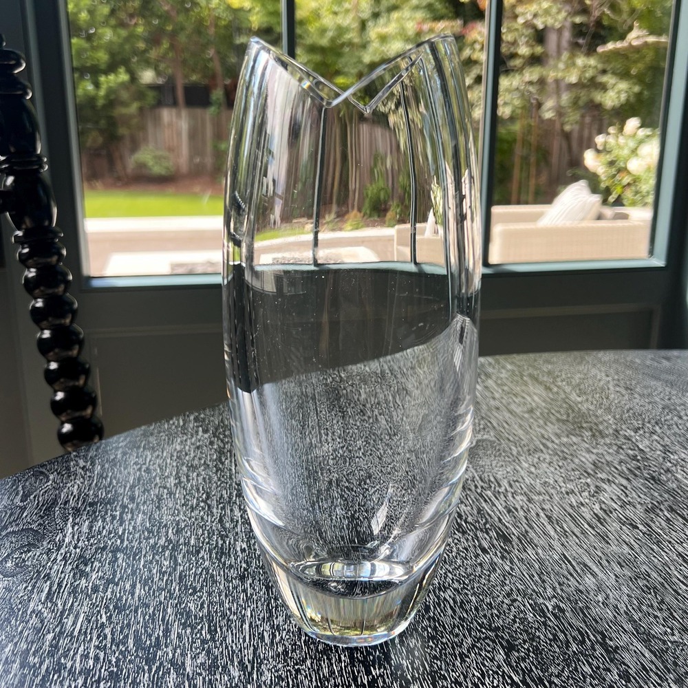 Kosta Boda Tulip designed crystal vase signed by B Edenfalk